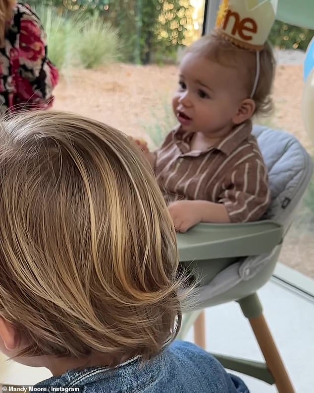 Time flies: On Friday she shared some adorable photos of her son with a long caption about her disbelief that he is already one