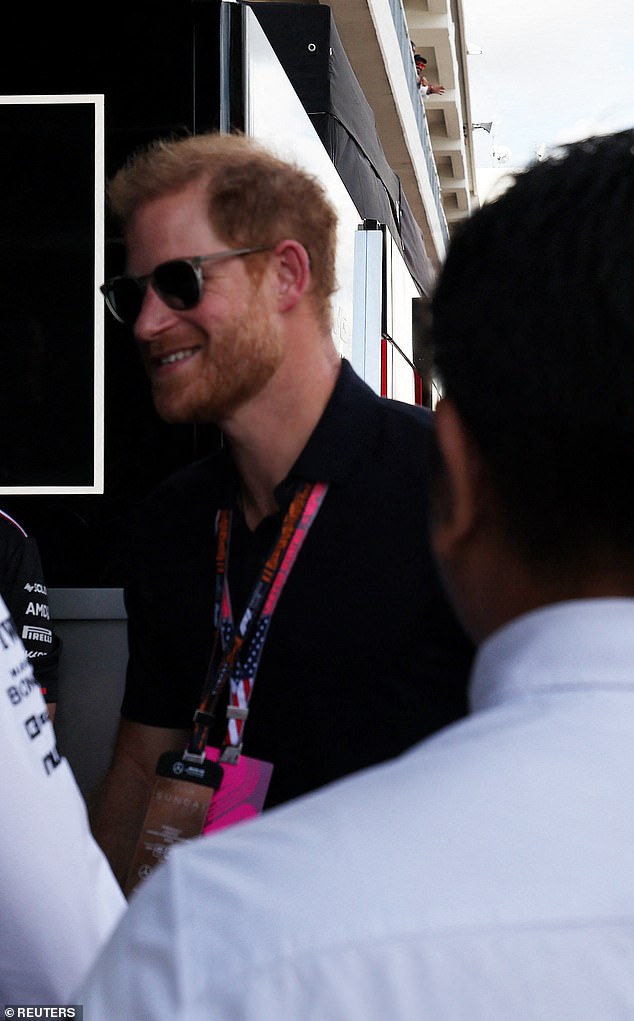 The royal father-of-two looked cool in sunglasses as he arrived at the racecourse and walked into the garage