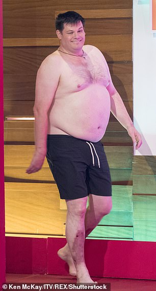 Impressive: The quiz champ looked slimmer than ever after shedding a whopping 10 stone in recent years (pictured in 2017)