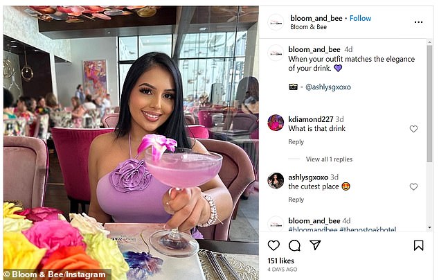 Images from the restaurant's social media show women wearing dresses with their shoulders visible