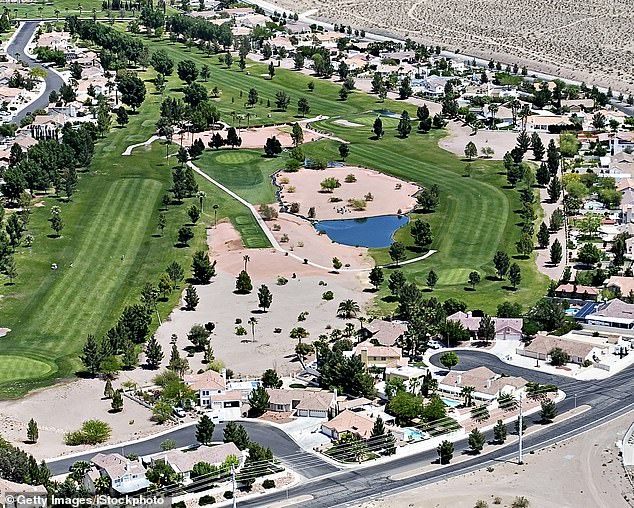 Posh: She already owns a £50million mega-mansion in Beverly Hills, which will remain her main home, but she is believed to be eyeing properties in some of Sin City's swankiest gated communities (pictured)