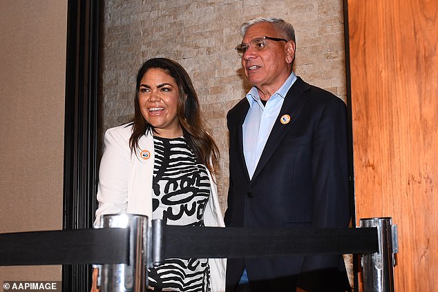 The letter blamed the Coalition, including prominent Aboriginal senators Jacinta Nampijinpa Price (left in photo) and Warren Nyunggai Mundine (right), for the loss.