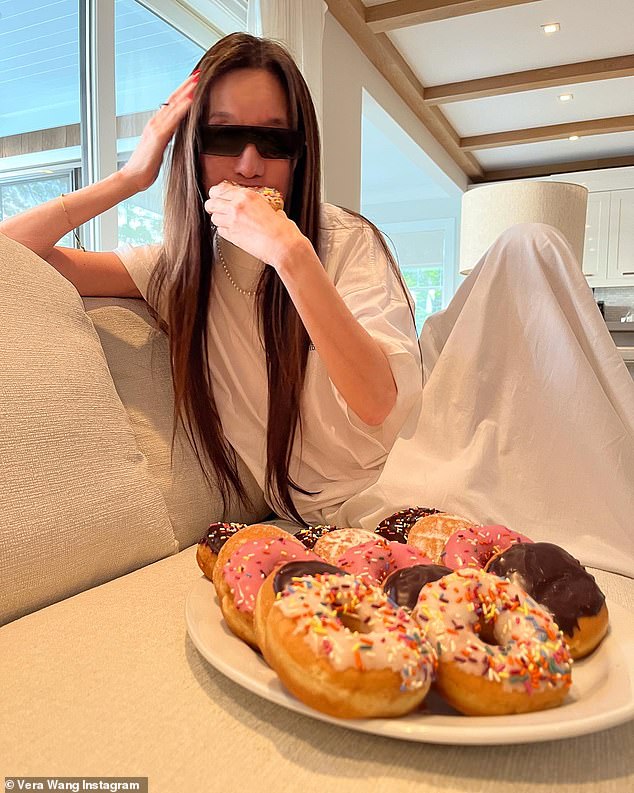 Sweet treats: The star admitted that she also loves donuts, sharing, “I love the cream-filled, sugar-coated donut.  It looks like a jelly donut, but inside it's cream, vanilla cream.  I also like pink with sprinkles