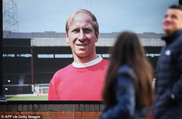 Charlton played 758 games and scored 249 goals for Man United during a 17-year spell at the club