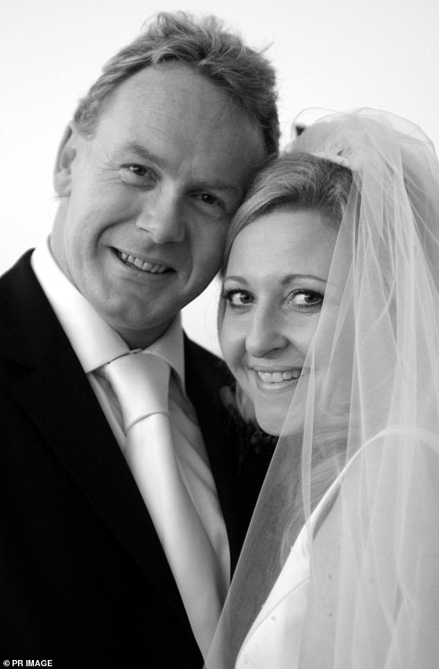 The couple is pictured on their wedding day in 2005