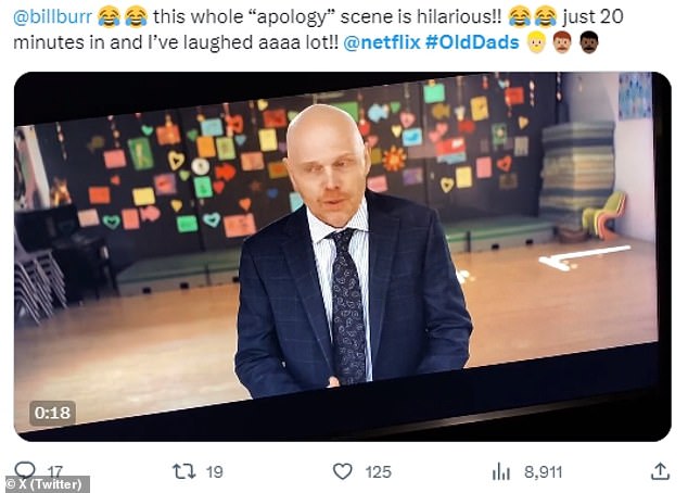 Hilarious: Fans took to X, formerly Twitter, to share their thoughts after watching the number one Netflix movie, leaving many viewers doubled over in hysterics