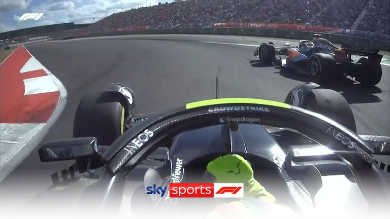 Ride aboard as Lewis Hamilton finally passes Lando Norris after a brilliant battle for second place at the Circuit of the Americas