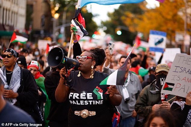 WOL claimed that around 50,000 people attended the pro-Palestinian protest in Brooklyn on Saturday