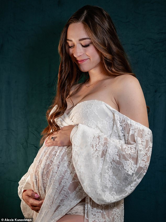 Speaking to DailyMail.com, the 27-year-old new mother revealed how she ended up dressed up and in a full dress during labor