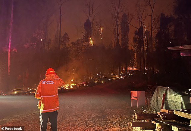 The cold front, combined with an inland trough, will bring much-needed rain to bushfire-affected areas in New South Wales (photo, North Coast bushfires)