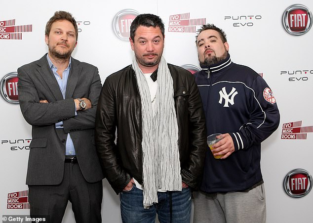 Fame: The musician, 55, rose to fame in the mid-1990s as a member of the rap rock group (pictured with Brian Leiser, left, and Frank Benbini, right, in 2010)