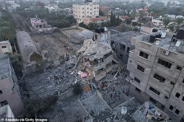 The damage from the latest airstrike in Gaza