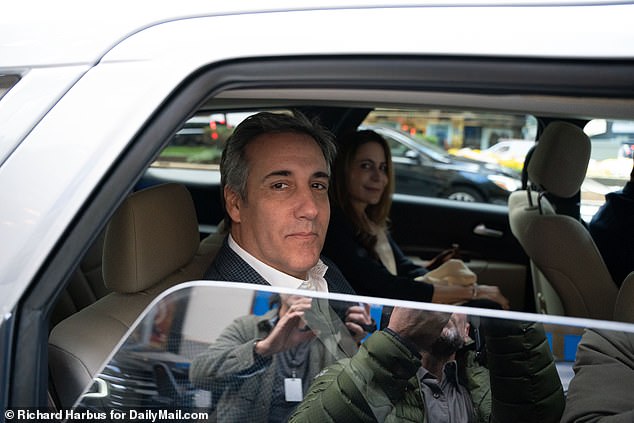 Michael Cohen, 57, was seen leaving his Park Avenue apartment and heading to court for the fourth week of Trump's $250 million fraud trial