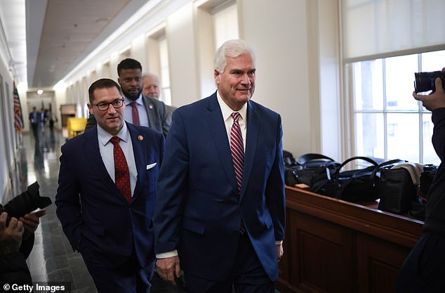 Whip Tom Emmer was an early favorite in the speaker race when he arrived at the Republican conference Tuesday morning