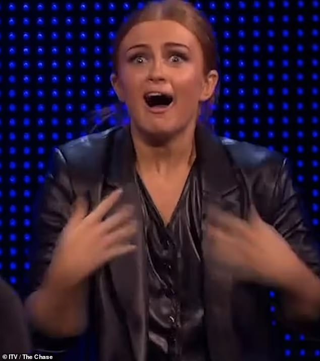 Shock: Maisie appeared in this year's celebrity edition of The Chase, where Max pretended to propose to her