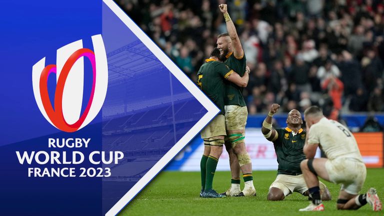 Action from Saturday's match as South Africa narrowly defeated England to reach the final of the Rugby World Cup 