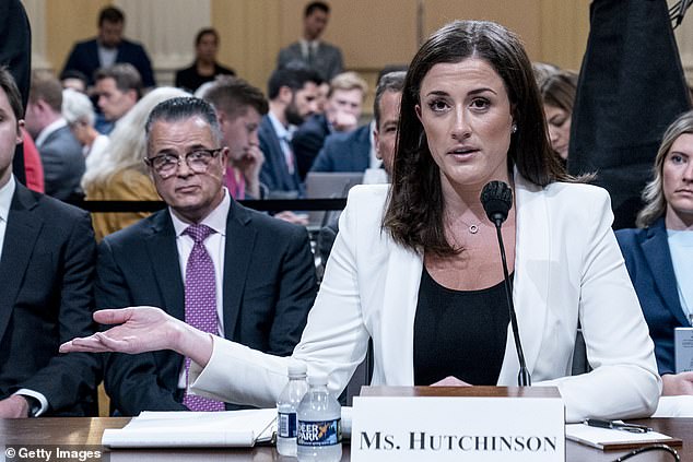 Cassidy Hutchinson, a former top aide to Meadows, testifies before the Jan. 6 committee last year