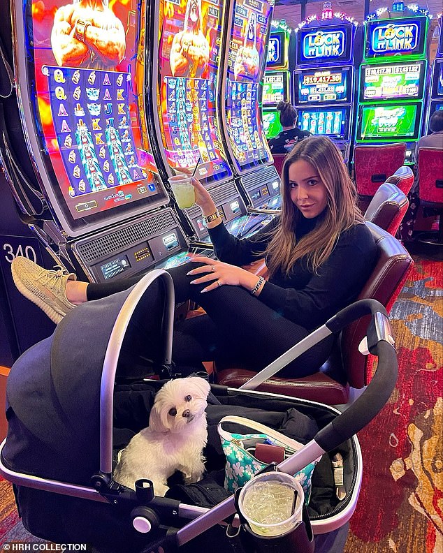 After the wedding, Alex put on some yoga pants and headed to a nearby casino with her husband and some of their closest friends