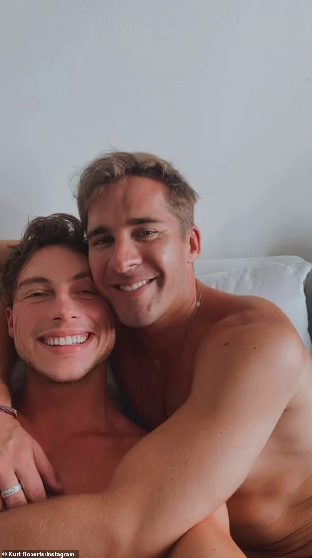 TV idol Hugh Sheridan (right) got engaged to Kurt Ackermann (left) after a three-month romance in 2021, but the couple split after another eight months