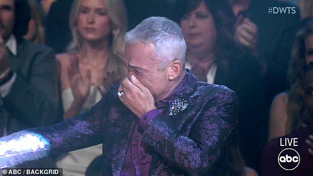 The show's Bruno Tonioli fought back tears during the emotional evening honoring Goodman