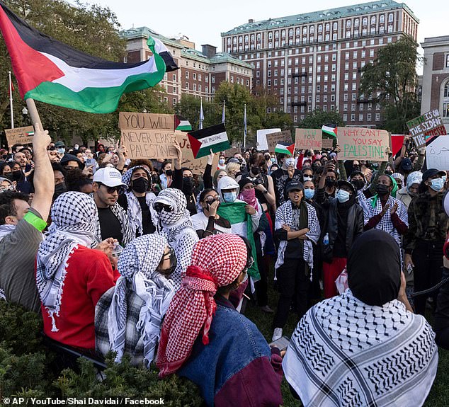 Pro-Palestinian students held a protest at Columbia University last week