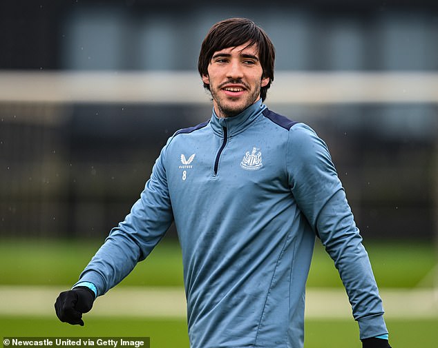 It is expected that Tonali will be able to continue training at Newcastle during his suspension