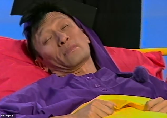 “It used to be (Blue Wiggle) Anthony Field who would fall asleep, and the kids would wake Anthony up.  But I really liked it because it was a bit of a mask,” Jeff said