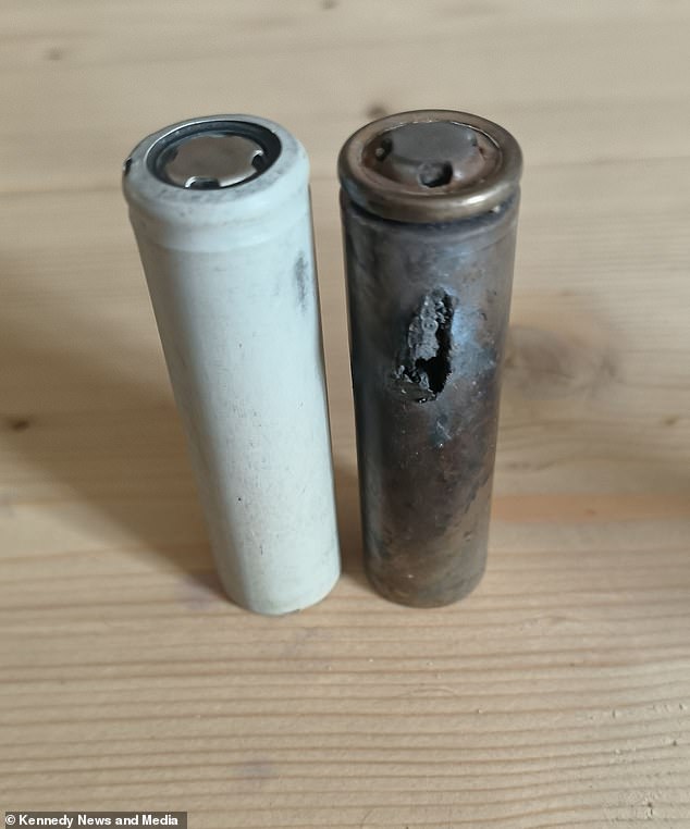 The accident happened when the loose rechargeable vape battery in his pocket 'shorted' his keys on September 25