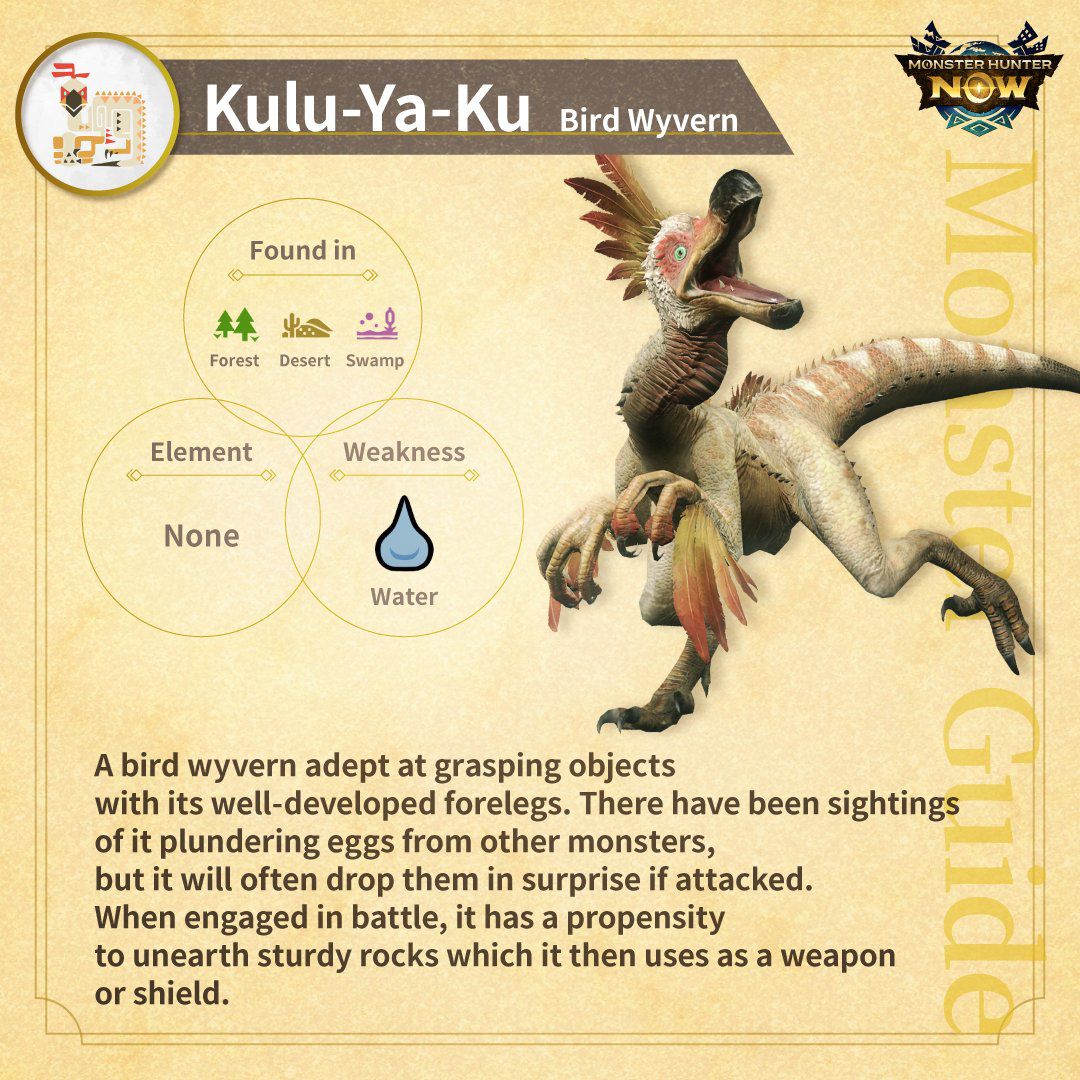 Infographics about Kulu-Ya-Ku on Monster Hunter Now