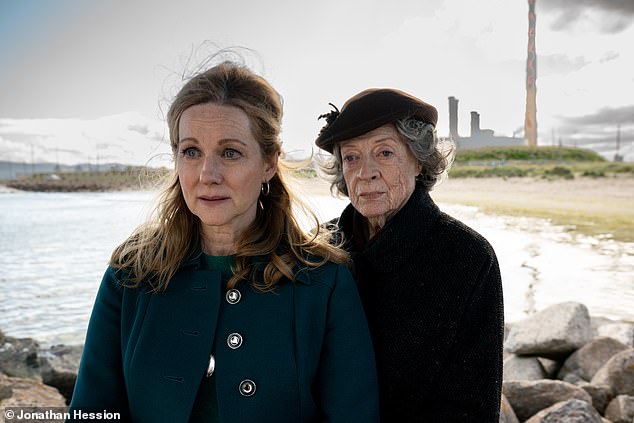 One to watch: Dame Maggie is currently in cinemas in The Miracle Club, where she stars alongside Laura Linney (pictured), Kathy Bates and Stephen Rea