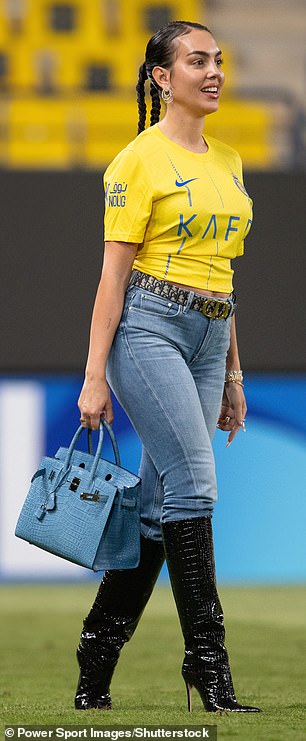 Supporting Wife: Georgina attended the Al-Nassr FC (KSA) vs Al-Duhail SC (QAT) match for the 2023-2024 AFC Champions League as she watched her husband's team secure victory