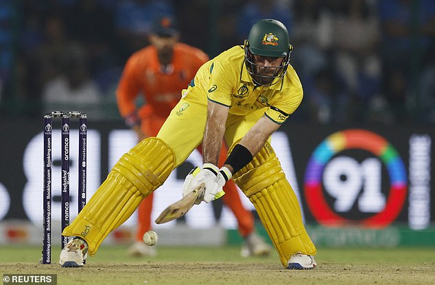 1698238234 977 Glenn Maxwell hits fastest World Cup hundred EVER as Australia