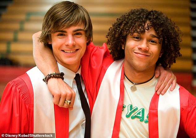 Some people were shocked that they still had clear memories of watching High School Musical 3 in theaters.  Pictured are Zac Efron and Corbin Bleu in the film