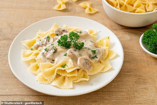 Farfalle pasta, or bow-tie pasta, has a unique design 