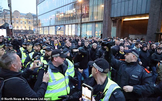 Police had promised an increased presence ahead of tonight's match after problems ahead of Newcastle's clash with PSG earlier this month