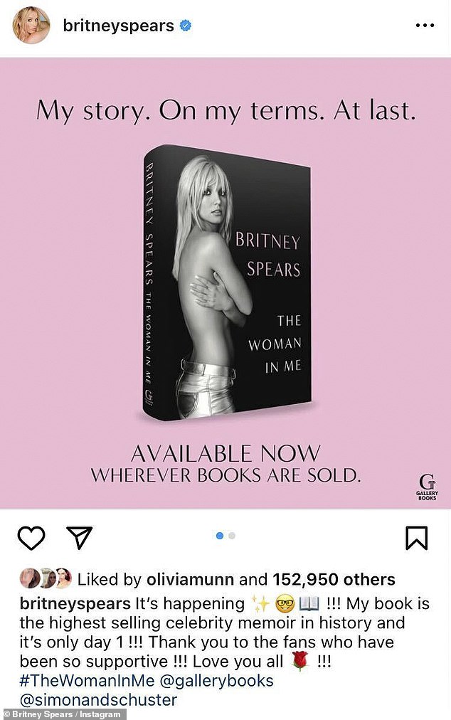 Good for sales: The paranormal bomb is just one of many surprising revelations that have catapulted Britney's memoir into the best-selling celebrity memoir in history