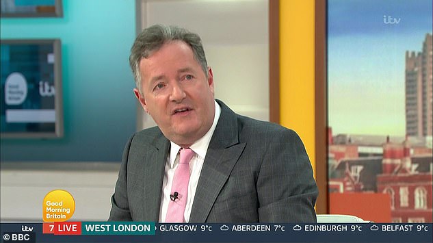 Drama: The episode also discussed his explosive on-air clash with Piers Morgan over his comments about Meghan Markle, revealing he was 'struck' by the 'shock'