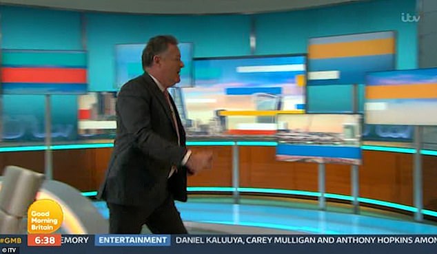 Oh dear: it led to an explosive on-air conflict with Alex, who accused him of 'destroying' the Suits actress before Piers stormed the set.  Later that day he quit the ITV breakfast show