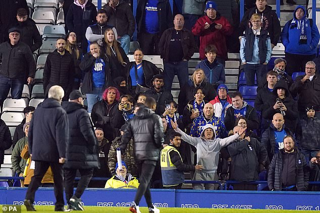 The Birmingham fans made their feelings known to Rooney after the whistle