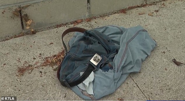 The man's pants and belt were left at the property after the incident on Wednesday morning