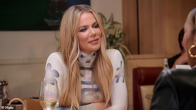 Wasn't happy: Khloe Kardashian revealed in the clip: 'My mom found out on the news.  She wasn't very happy'