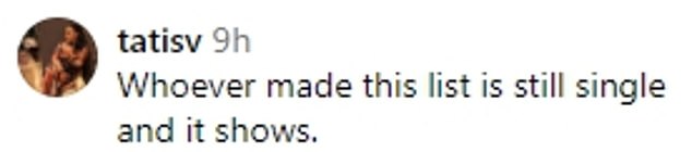 Many people on the internet flooded the comments section, labeling the list's creators as 'fussy'
