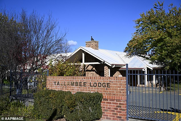 The grandmother wandered around the Yallambee Lodge nursing home with kitchen knives in her hand before officers asked her to hand them over.