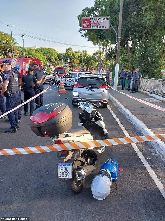 Authorities said Guillermo Hundadze got out of his car with his gun visible from his waist, moments before the police officer got off his motorcycle and shot him twice.