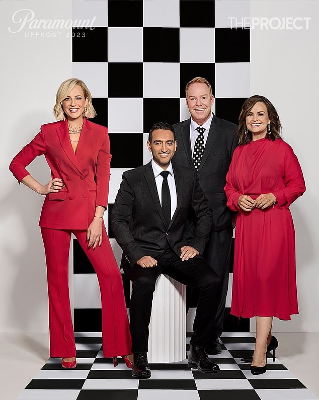 A year ago, The Project lost most of its star power with the departure of long-serving presenters Carrie Bickmore (left), Peter Helliar (center right) and Lisa Wilkinson (right)