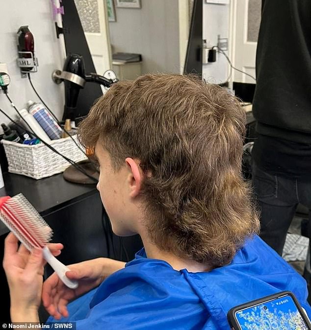 Toby's mother Naomi, 47, said the school deemed her son's new haircut as extreme