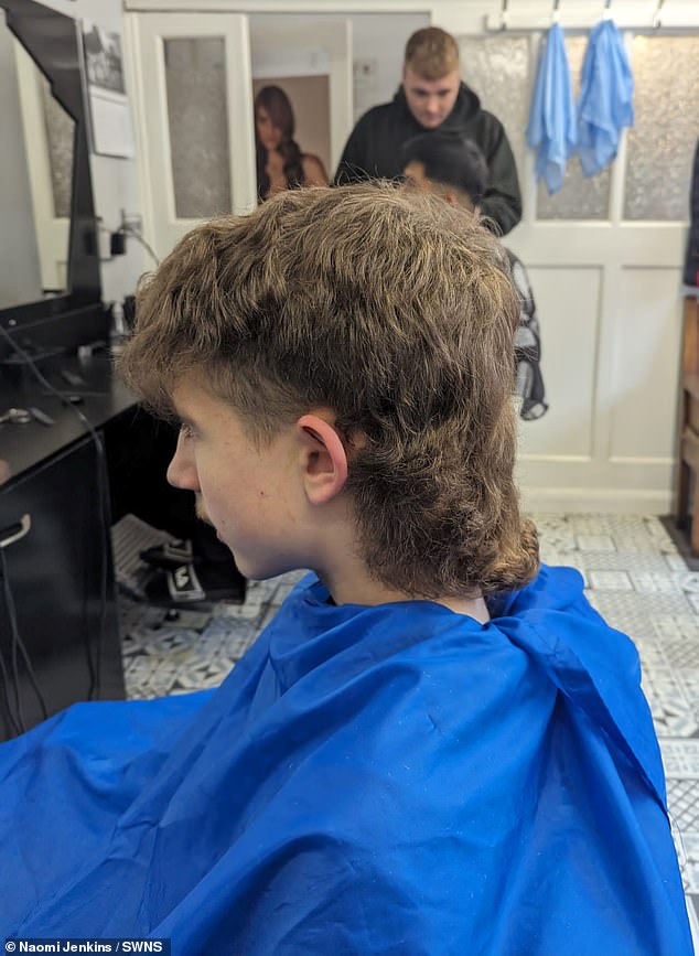 On Tuesday Toby had his mullet cut for Newcastle Hospitals Charity in support of a unit that saved his grandfather's life last year