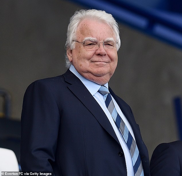 Loyal supporter: Everton chairman Kenwright was a lifelong fan of the Premier League club and regularly attended the team's home games at Goodison Park