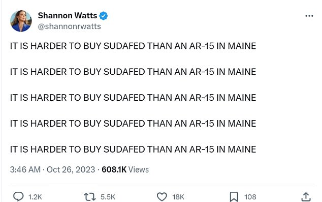 Anti-gun activist Shannon Watts immediately began expressing her outrage over the accessibility of guns in Maine after news of the shooting emerged