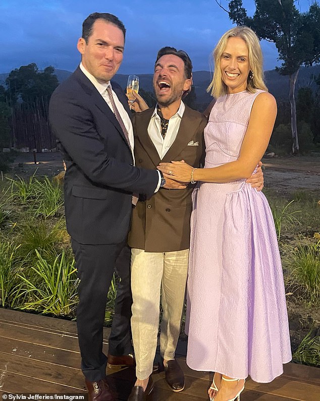 Amelia and Adam had guests Sylvia Jeffreys and Peter Stefanovic at the wedding.  Pictured